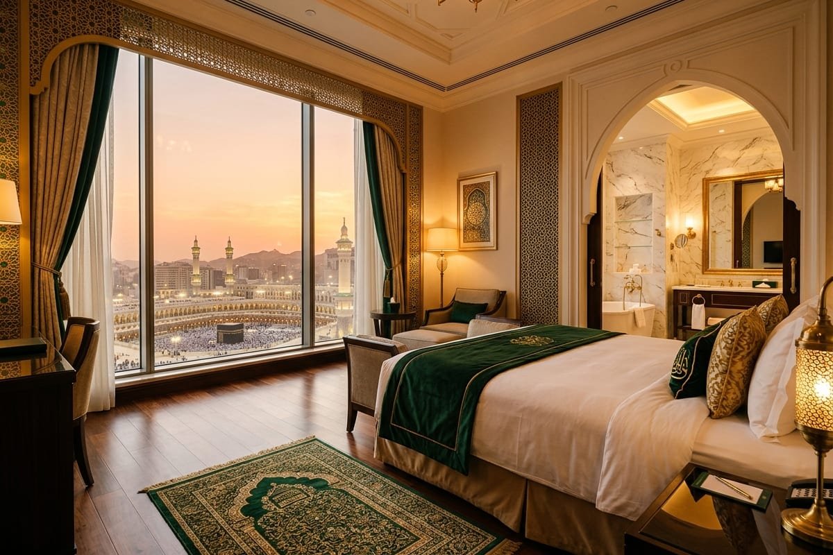Mekke'de Kâbe manzaralı otel odası